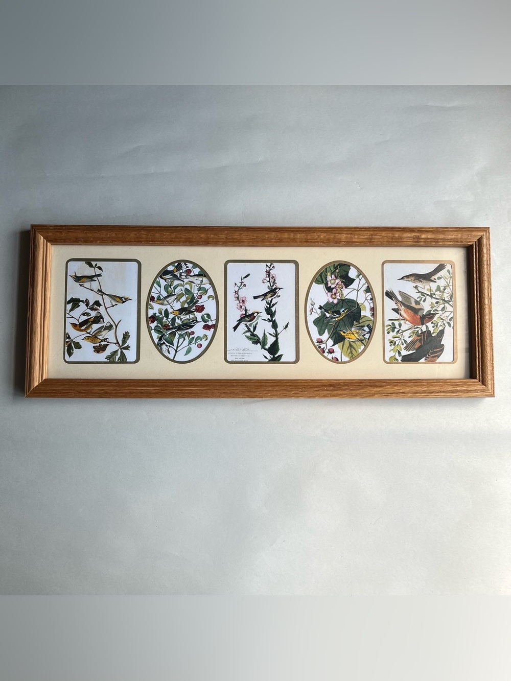 Vintage Wood Picture Photo Frame w/ Fine Art Prints
